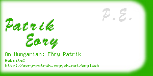 patrik eory business card